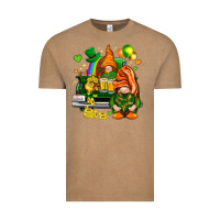 Vintage Coffee St. Patrick's Day gnomies with heart Vintage Tee - HowdyJamesFarm