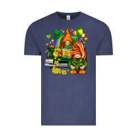 Vintage Denim St. Patrick's Day gnomies with heart Vintage Tee - HowdyJamesFarm