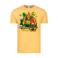 Vintage Mustard St. Patrick's Day gnomies with heart Vintage Tee - HowdyJamesFarm