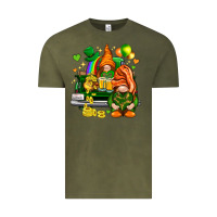Vintage Olive St. Patrick's Day gnomies with heart Vintage Tee - HowdyJamesFarm