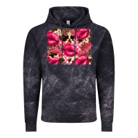 Cloud Black Valentine's Day pink plaid red glitter cowhide Vintage Hoodie - FaDigitalArtStudio