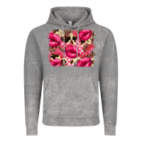 Cloud Rock Valentine's Day pink plaid red glitter cowhide Vintage Hoodie - FaDigitalArtStudio