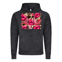 Vintage Black Valentine's Day pink plaid red glitter cowhide Vintage Hoodie - FaDigitalArtStudio