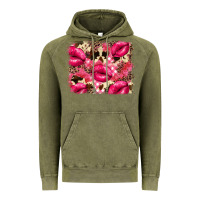 Vintage Olive Valentine's Day pink plaid red glitter cowhide Vintage Hoodie - FaDigitalArtStudio