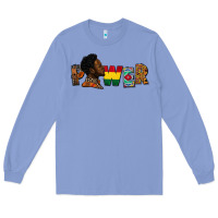 Colony Blue Power Juneteenth Long Sleeve Tee - FaDigitalArtStudio