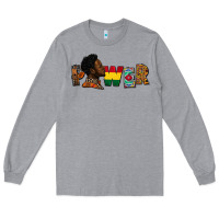 Heather Grey Power Juneteenth Long Sleeve Tee - FaDigitalArtStudio