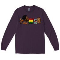 Plum Power Juneteenth Long Sleeve Tee - FaDigitalArtStudio