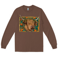 Chestnut highland cow fall Long Sleeve Tee - RanaPortraitStore