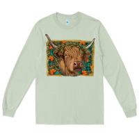 Matcha highland cow fall Long Sleeve Tee - RanaPortraitStore