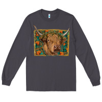 Smoke highland cow fall Long Sleeve Tee - RanaPortraitStore