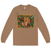Toasted Coconut highland cow fall Long Sleeve Tee - RanaPortraitStore
