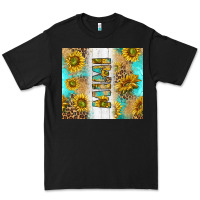 Black western mother's day mimi with turquoise and sunflowers and leopard tu Premium Tee - TumblerDesignByShophia