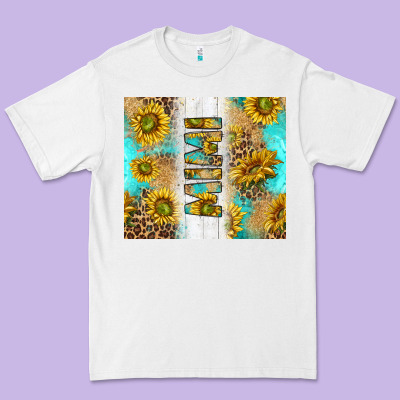 Western Mother's Day Mimi With Turquoise And Sunflowers And Leopard Tu Premium Tee Designed By Tumblerdesignbyshophia