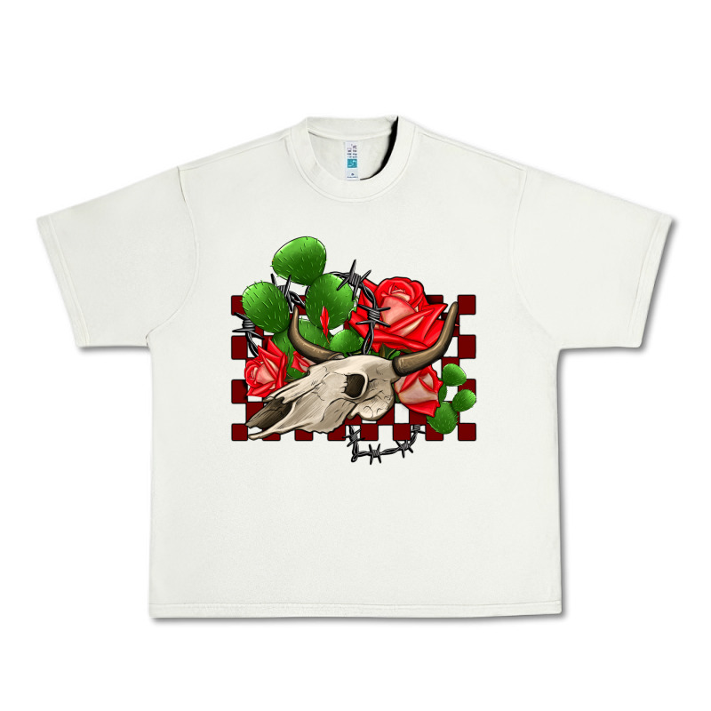 Bullskull Rose And Cactus Olivia Urban Heavy Tee by OliviaCreatesArt | Teevron