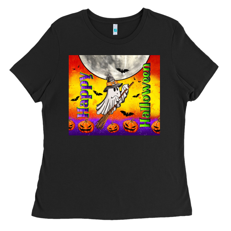 Happy Halloween Ladies Tee by TumblerDesignByShophia | Teevron