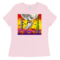 Bubblegum Pink happy halloween Ladies Tee - TumblerDesignByShophia