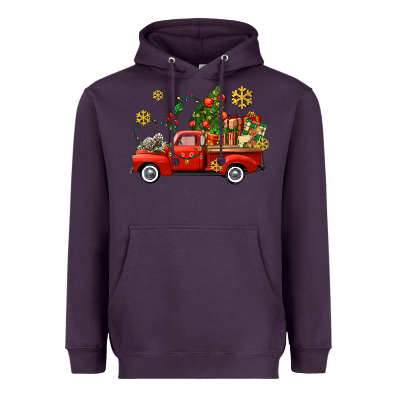 Christmas Truck Heavyweight Hoodie by AdoDesignShop | Teevron