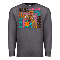 Charcoal Heather nana nana nana with hearts Premium Sweatshirt - AdoDesignShop