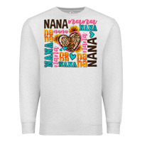 Oatmeal Heather nana nana nana with hearts Premium Sweatshirt - AdoDesignShop