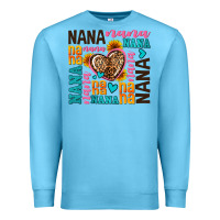 Ocean Blue nana nana nana with hearts Premium Sweatshirt - AdoDesignShop
