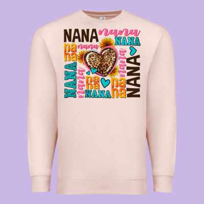 Nana Nana Nana With Hearts Premium Sweatshirt Designed By Adodesignshop