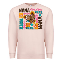 Pale Pink nana nana nana with hearts Premium Sweatshirt - AdoDesignShop