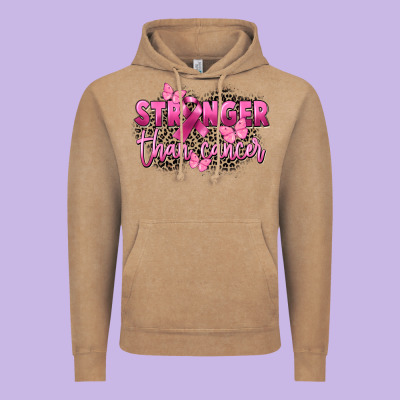Stronger Than Cancer Vintage Hoodie Designed By Fadigitalartstudio