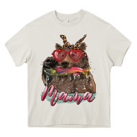 Cream Mother's Day Glasses Leopard Bandana Mama Bear Hunting Fish Heavy Core Tee - RanaPortraitStore
