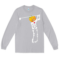 Moon Dust Golf Skeleton Pumpkin Halloween Shirt Long Sleeve Tee - maiPhamDesign