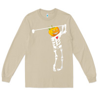 Mushroom Golf Skeleton Pumpkin Halloween Shirt Long Sleeve Tee - maiPhamDesign
