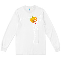 White Golf Skeleton Pumpkin Halloween Shirt Long Sleeve Tee - maiPhamDesign