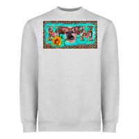 Heather Grey mom heifer license plate Heavyweight Sweatshirt - Artiststas