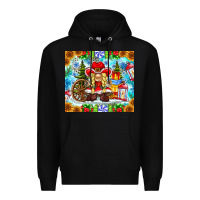 Black Christmas cowboy gnome Premium Hoodie - CowhideDigitalArt
