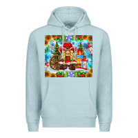 Blue Mist Christmas cowboy gnome Premium Hoodie - CowhideDigitalArt