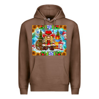 Chestnut Christmas cowboy gnome Premium Hoodie - CowhideDigitalArt