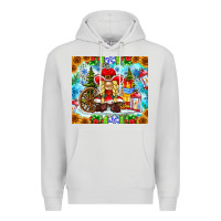 Dove Grey Christmas cowboy gnome Premium Hoodie - CowhideDigitalArt