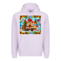 Lilac Christmas cowboy gnome Premium Hoodie - CowhideDigitalArt