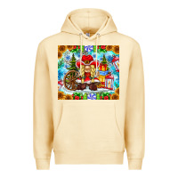 Pina Colada Christmas cowboy gnome Premium Hoodie - CowhideDigitalArt
