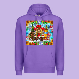 Christmas Cowboy Gnome Premium Hoodie Designed By Cowhidedigitalart