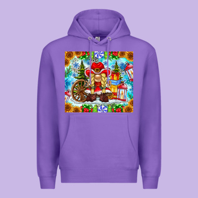 Christmas Cowboy Gnome Premium Hoodie Designed By Cowhidedigitalart