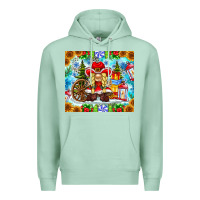 Seafoam Christmas cowboy gnome Premium Hoodie - CowhideDigitalArt