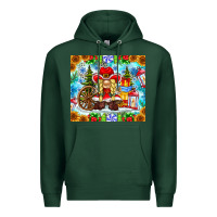 Sports Green Christmas cowboy gnome Premium Hoodie - CowhideDigitalArt