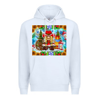 White Christmas cowboy gnome Premium Hoodie - CowhideDigitalArt