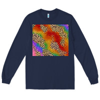 Navy Pride rainbow leopard design Long Sleeve Tee - FaDigitalArtStudio