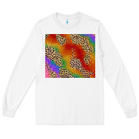 White Pride rainbow leopard design Long Sleeve Tee - FaDigitalArtStudio