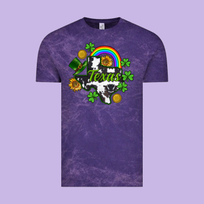 Texas Map St. Patrick's Vintage Tee Designed By Cowgirlartshop