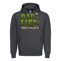 Smoke dad lıfe totally naıled it Zipper Hoodie - BarkalooDesign