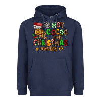 Navy hot cocoa and christmas movies Heavyweight Hoodie - AdoDesignShop
