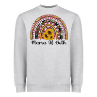 Heather Grey mama of both rainbow Heavyweight Sweatshirt - Artiststas