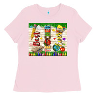 Bubblegum Pink best teacher ever Ladies Tee - TumblerDesignByShophia